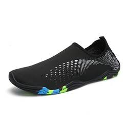 Mateju Unisex Badeschuhe Damen Herren Strandschuhe Sommer Wasserschuhe Aquaschuhe Schnell Trocknend Schwimmschuhe Surfschuhe Leichte rutschfeste Fitnessschuhe Barfußschuhe von Mateju