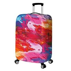 Mehrfarbig Kofferschutzhülle Elastisch Kofferhülle 18-32 Zoll, Mateju Gepäck Cover Reisekoffer Hülle Trolley Case Schutzhülle Luggage Cover Waschbare Staubdichte Kofferbezug (Aquarell,XL) von Mateju