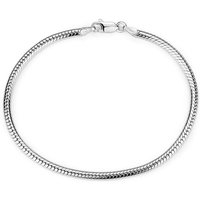 Materia Armband Damen Herren Silber Schlangenkette Beads-Armband SA-7, 925 Sterling Silber, rhodiniert von Materia
