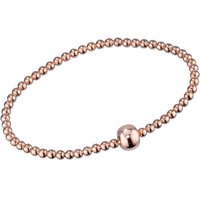 Materia Armband Damen Kugeln Stretcharmband Rosegold SA-38, Sterlingsilber, rosevergoldet von Materia