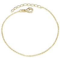 Materia Armkette Damen Gold Ankerkette Ø1mm 18-21cm SA-124, 925 Sterling Silber, vergoldet von Materia