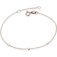 Materia Armkette Damen Rosegold Herzen filigran SA-104, Sterlingsilber, rosevergoldet von Materia