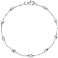 Materia Armkette Damen Silber Kugeln 19cm SA-69, 925 Sterling Silber, diamantiert von Materia