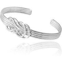 Materia Armreif Damen Silber Knoten Schlinge Hochglanz breit SA-2, 925 Sterling Silber von Materia