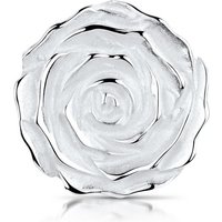 Materia Blumenanhänger Damen Silber Rose / Rosenblüte mattiert KA-44, 925 Sterling Silber, rhodiniert von Materia