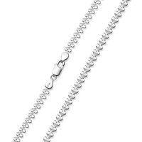 Materia Collier Damen Silber Herzkette 5mm breit 42-70cm K93, 925 Sterling Silber von Materia