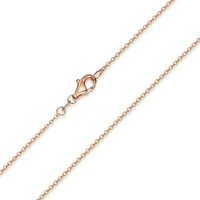 Materia Gliederkette Damen Rosegold Ankerkette Fein 1,2mm K53, Sterlingsilber, rosevergoldet von Materia