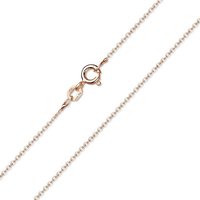 Materia Gliederkette Damen Rosegold Ankerkette fein 40-50cm K131, Sterlingsilber, rosevergoldet von Materia