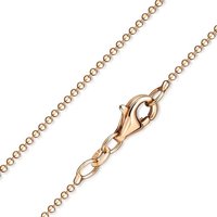 Materia Gliederkette Damen Rosegold Kugelkette fein 1mm K98, Sterlingsilber, rosevergoldet von Materia