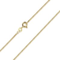 Materia Goldkette Damen Mädchen Gelbgold Venezianerkette 1,2mm K100, Sterlingsilber, vergoldet von Materia