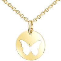 Materia Kette mit Anhänger Damen Mädchen Schmetterling / Butterfly Gold KA-439, Sterlingsilber, vergoldet von Materia