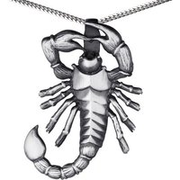 Materia Kettenanhänger Herren Silber Skorpion Sternzeichen antik KA-62, 925 Sterling Silber, rhodiniert von Materia