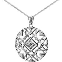 Materia Kettenanhänger Ornamente Geometrisch Rund Ø30mm KA-419, 925 Sterling Silber, rhodiniert von Materia