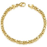 Materia Königsarmband Herren Gold massiv 5mm 19-24cm SA-145, Sterlingsilber, vergoldet von Materia