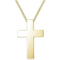 Materia Kreuzanhänger Gold Damen Herren KA-279, 925 Sterling Silber, vergoldet von Materia