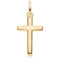 Materia Kreuzanhänger Kreuz Religion Gold klein minimalistisch GKA-8, 333 Gelbgold von Materia