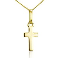 Materia Kreuzkette Damen Kreuz Gold klein 1,23g GKA-1, 375 Gelbgold von Materia