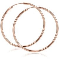 Materia Paar Creolen Damen Rosegold groß Ø58mm SO-356, Sterlingsilber, rosevergoldet von Materia