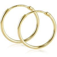 Materia Paar Creolen Gold Ohrringe Damen Ø17,5mm GO-7, aus 585 Gelbgold von Materia