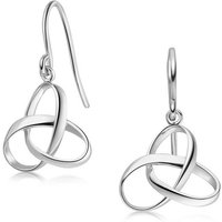 Materia Paar Ohrhänger Keltischer Knoten minimalistisch hängend SO-139, 925 Sterling Silber, rhodiniert von Materia