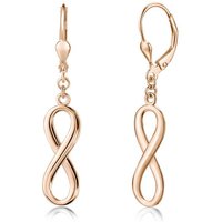 Materia Paar Ohrhänger Unendlichkeit / Infinity rosegold SO-249, aus 925 Silber, vergoldet von Materia