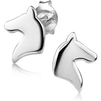 Materia Paar Ohrstecker Pferdekopf Ohrringe Pony minimalistisch SO-176, 925 Sterling Silber von Materia