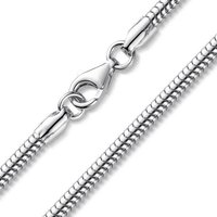 Materia Schlangenkette Damen Halskette 3mm K132, 925 Sterling Silber, Hochglanz von Materia