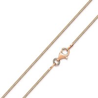 Materia Schlangenkette Damen Rosegold Halskette 1,2mm 40-70cm K114, Sterlingsilber, rosvergoldet von Materia