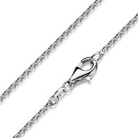 Materia Silberkette Damen Silber Ankerkette rund 1,1mm 40-70cm K36, 925 Sterling Silber, rhodiniert von Materia