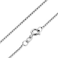 Materia Silberkette Damen Silber Venezianerkette 1,2mm 40-70cm K102, 925 Sterling Silber, rhodiniert von Materia