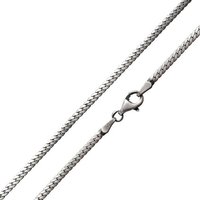 Materia Silberkette Herren Silber Panzerkette flach 2mm antik K16, 925 Sterling Silber, geschwärzt von Materia