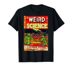 Lustiger Nerdy Weird Science Space Aliens Retro Comic Lehrer T-Shirt von MathWare