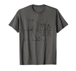 Nasa Pioneer Plakette Weltraumforschung Nerdy Science Teacher T-Shirt von MathWare