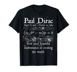 Nerdy Funny Dirac Equation God Beautiful Mathematik Teacher T-Shirt von MathWare