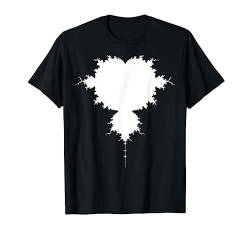 Nerdy Mandelbrot White Fractal Chaos Physik Mathematik Lehrer T-Shirt von MathWare