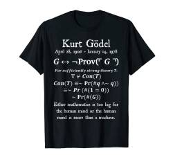 Nerdy Vintage Kurt Godel Logic Algebra Mathematik Lehrer T-Shirt von MathWare