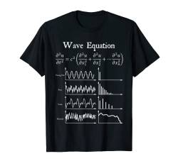 Nerdy Wave Equation Musik Physik Wissenschaft Mathematik Lehrer Geek T-Shirt von MathWare