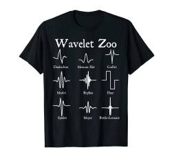 Nerdy Wavelet Zoo Fourier Wave Signal Wissenschaft Mathematiklehrer T-Shirt von MathWare