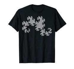 Nerdy White Dragon Curve Fractal Geometrie Mathematik Lehrer Geek T-Shirt von MathWare