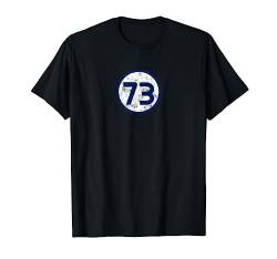 Sheldon Nerdy blaues Kreis-T-Shirt der Nr. 73 T-Shirt von MathWare