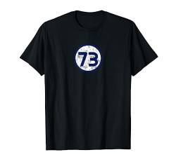 Sheldon Nerdy blaues Kreis der Nr. 73 Geek T-Shirt von MathWare