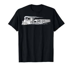 Sheldon Retro Vintage Zug Lokomotive Engineering Lehrer T-Shirt von MathWare