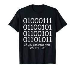 Informatiker Binärcode Binär Coder Nerd Geek Hacker T-Shirt von Mathematik Studenten Lehrer Mathe Studium Geschenk