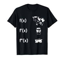 Mathelehrer Algebra Ableitungen Kuh Milch Käse Mathematiker T-Shirt von Mathematik Studenten Lehrer Mathe Studium Geschenk