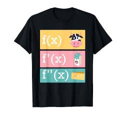 Mathematiker Witz Ableitung der Kuh Milch Käse Mathe T-Shirt von Mathematik Studenten Lehrer Mathe Studium Geschenk