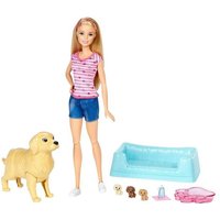 Mattel® Anziehpuppe Mattel Barbie FDD43 Hundemama, Welpen und Puppe von Mattel