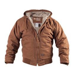 Winterjacke Ranchwear Jacke "Montana" mit Kapuze und Futter (US-Worker Braun, S) von Matthias Kranz