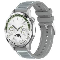 Maucoray 22 mm Ersatz-Uhrenarmband aus Silikon, kompatibel mit Huawei Watch GT4 46 mm/GT3 Pro 46 mm/GT3 46 mm/GT2 Pro/GT 2e/GT 46 mm/Watch 4/Watch 3, Silikon von Maucoray