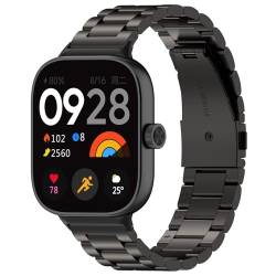 Maucoray Kompatibel mit Redmi Watch 4, Xiaomi Smart Band 8 Pro, Edelstahl-Uhrenarmband, verstellbares Armband, Ersatzzubehör, Armband, Edelstahl von Maucoray