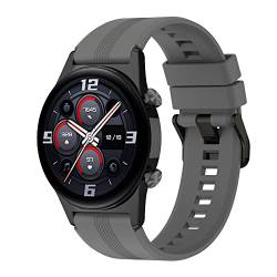 Maucoray Silikon-Uhrenarmband, kompatibel mit Honor Watch GS4/GS3i/GS3/GS Pro/Watch4 Pro/MagicWatch2 46 mm/MagicWatch-Armband, Ersatzarmband, verstellbares Armband, Nylon von Maucoray
